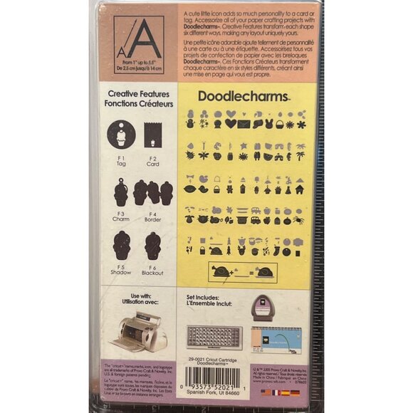 29-0021 Cricut Doodlecharms Shapes Cartridge by Cynthia Sandoval Doodlebug - Picture 3 of 5